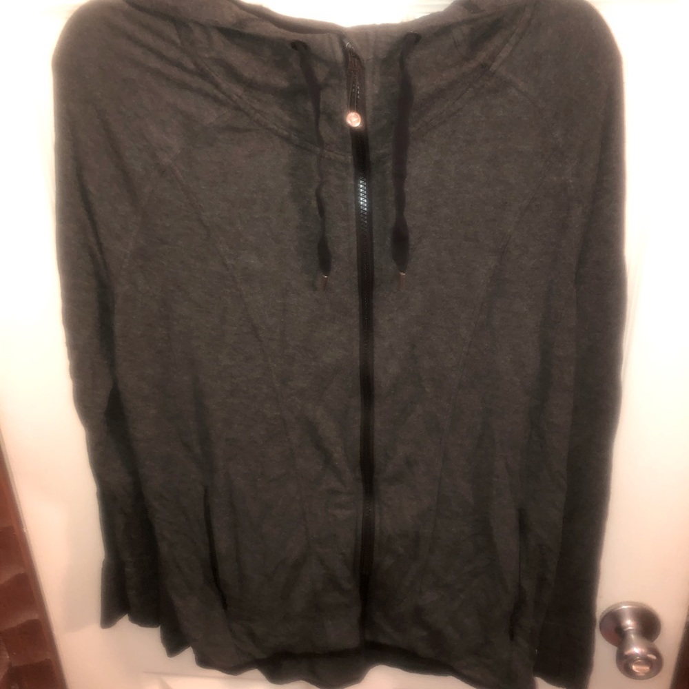 90 Degree Gray Zip Hoodie 1X